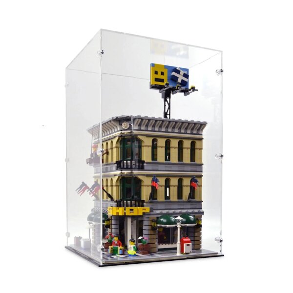 Display in acrilico per LEGO&reg; 10211 Grand Emporium (con fondo nero)