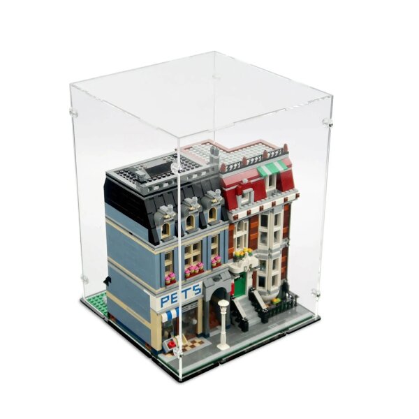 Acryl-Display f&uuml;r LEGO&reg; 10218 Zoohandlung (Mit schwarzem Boden)