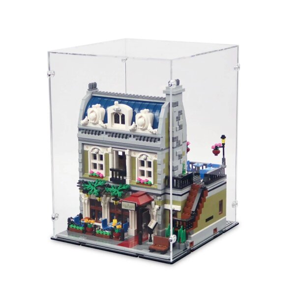 Display in acrilico per LEGO&reg; 10243  Ristorante parigino (con fondo nero)