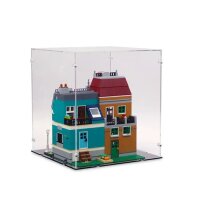 Pr&eacute;sentoir en acrylique pour LEGO&reg; 10270 La librairie (avec fond noir)
