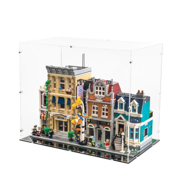 Acrylic display for 2 LEGO&reg; Modular Building Sets XL (L 52 x W 32 x H 43 cm with black base)