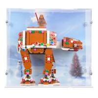 Acryl-Display f&uuml;r LEGO&reg; 40806 Star Wars Lebkuchen AT-AT (Mit Hintergrundbild & weissem Boden)