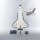 Support vertical en acrylique pour LEGO&reg; 10283 NASA Space Shuttle Discovery