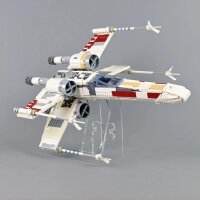 Support en acrylique pour le LEGO&reg; 75355 Star WarsUCS X-Wing Starfighter (inclin&eacute;, 4 cm de haut)