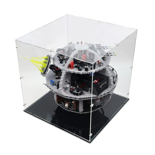 Display in acrilico per LEGO&reg; 75159 / 10188 Star Wars Death Star (con fondo nero)