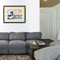 Display in acrilico perLEGO&reg; 31208 Hokusai - La Grande Onda (con sfondo nero)