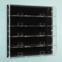 Espositore da parete in acrilico per 10 modelli LEGO&reg; della serie Speed ​​​​Champions F1 (con sfondo nero)