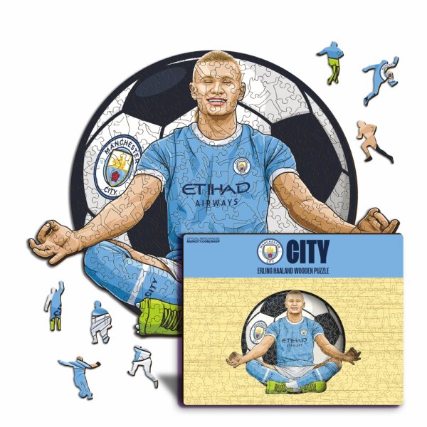 Erling Haaland Sitting - Manchester City Wooden Puzzle