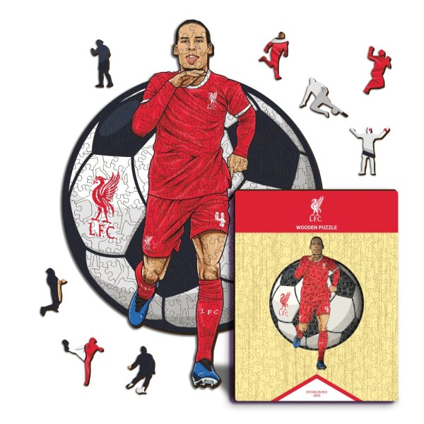 Virgil Van Dijk - Liverpool FC Puzzle en bois