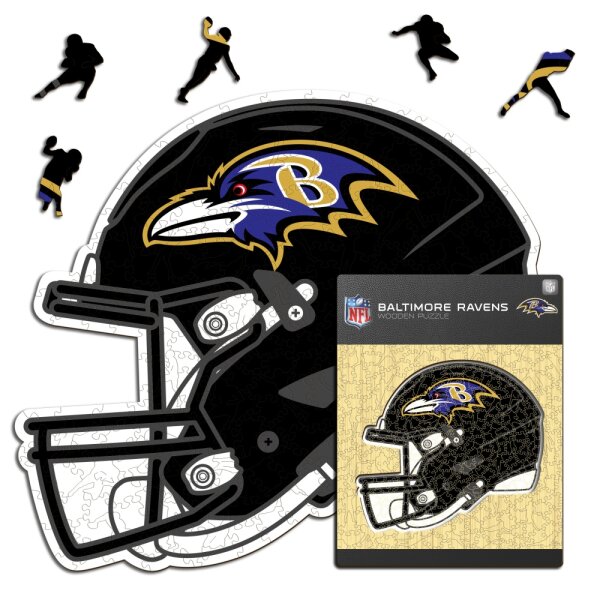 NFL - Baltimore Ravens - Helmet - Wooden Puzzle