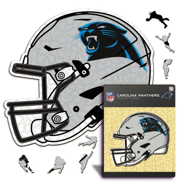 NFL - Carolina Panthers - Helmet - Wooden Puzzle