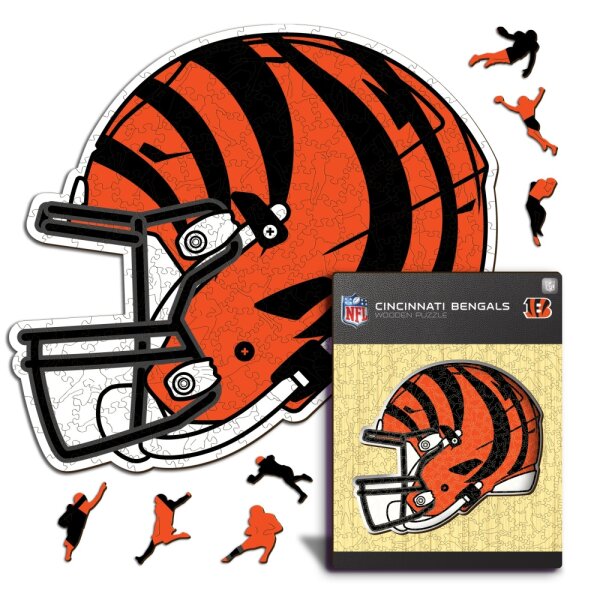NFL - Chincinnati Bengals - Helmet - Wooden Puzzle