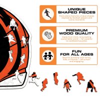 NFL - Chincinnati Bengals - Helmet - Wooden Puzzle
