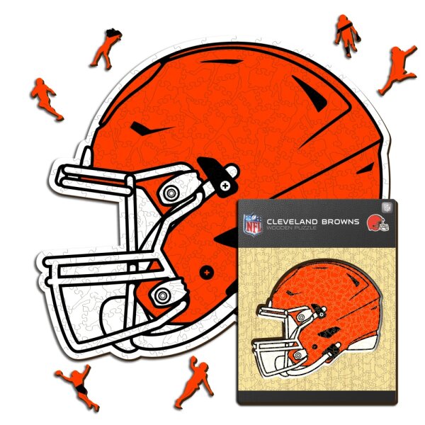 NFL - Cleveland Browns - Helmet - Wooden Puzzle