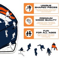 NFL - Denver Broncos - Casco - Puzzle in Legno