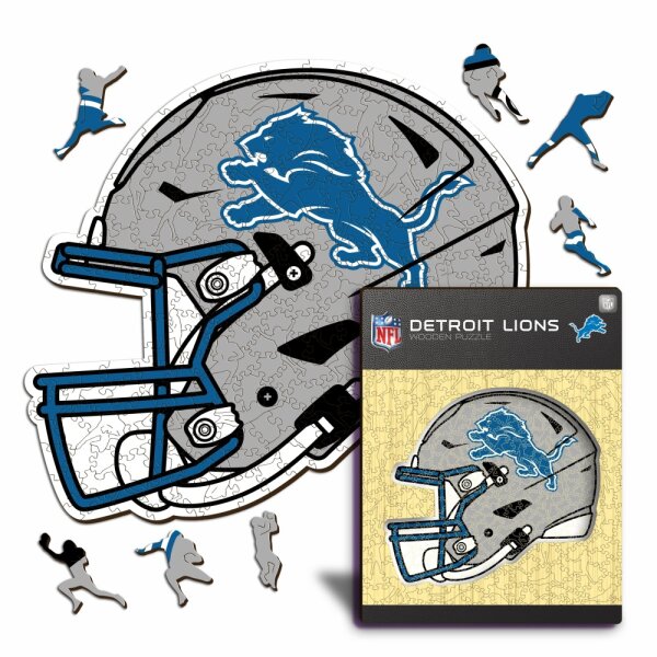 NFL - Detroit Lions - Casque - Puzzle en bois
