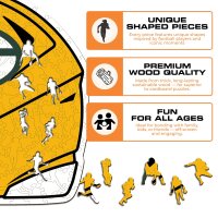 NFL - Green Bay Packers - Casque - Puzzle en bois