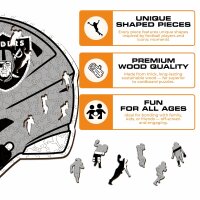 NFL - Las Vegas Raiders - Casque - Puzzle en bois