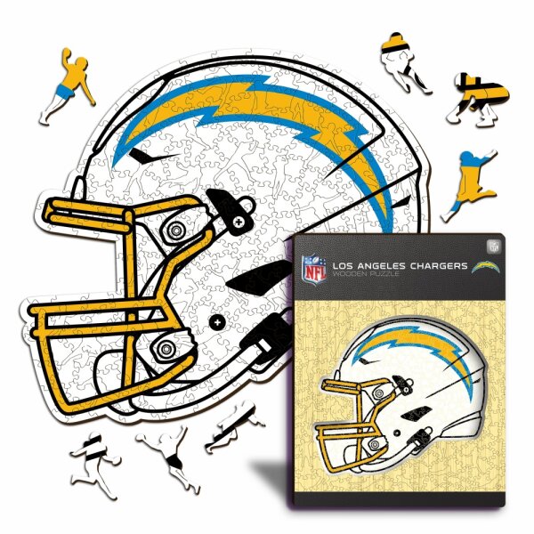 NFL - Los Angeles Chargers - Helmet - Wooden Puzzle
