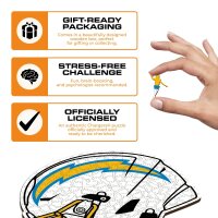 NFL - Los Angeles Chargers - Helmet - Wooden Puzzle