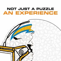 NFL - Los Angeles Chargers - Helmet - Wooden Puzzle