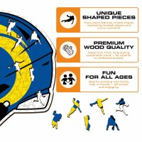 NFL - Los Angeles Rams - Helmet - Wooden Puzzle