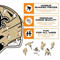 NFL - New Orleans Saints - Casque - Puzzle en bois