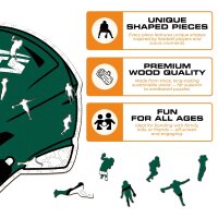 NFL - New York Jets - Casque - Puzzle en bois