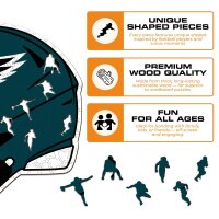 NFL - Philadelphia Eagles - Helm - Holz Puzzle