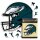 NFL - Philadelphia Eagles - Helm - Holz Puzzle