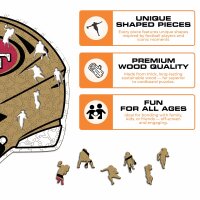 NFL -San Francisco 49ers - Casque - Puzzle en bois