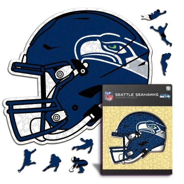 NFL -Seattle Seahawks - Helmet - Wooden Puzzle