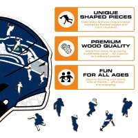 NFL -Seattle Seahawks - Helmet - Wooden Puzzle