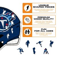 NFL - Tennessee Titans - Helmet - Wooden Puzzle