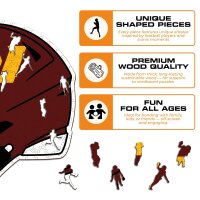 NFL - Washington Commanders - Helmet - Wooden Puzzle