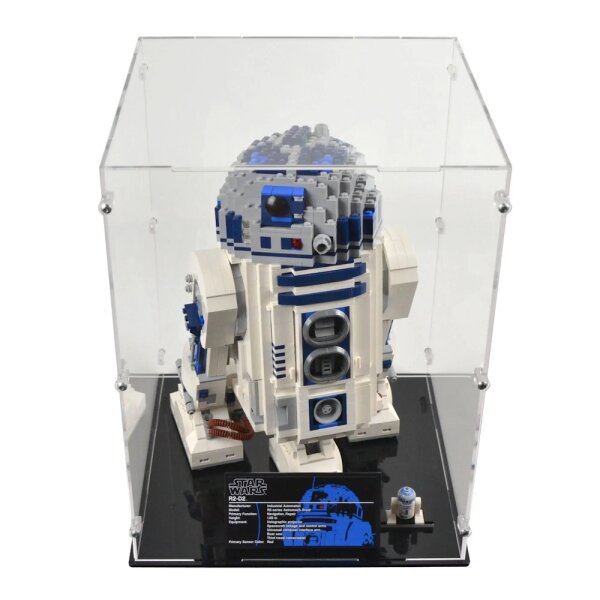 Pr&eacute;sentoir en acrylique pour LEGO&reg; 10225 UCS R2-D2 (avec base noire)