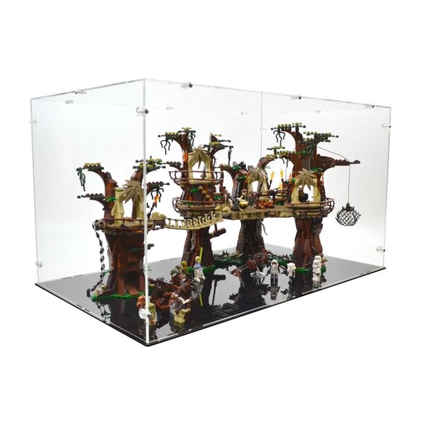 Acrylic display for LEGO&reg; 10236 UCS Ewok Village (With black floor)