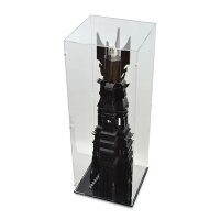 Pr&eacute;sentoir en acrylique pour LEGO&reg; 10237 Tour d&rsquo;Orthanc LOTR (avec base noire)