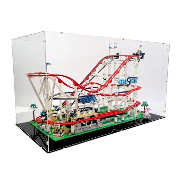 Acrylic display for LEGO&reg; 10261Roller Coaster  (With black floor)