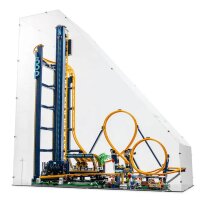 Pr&eacute;sentoir en acrylique pour LEGO&reg; 10303 Montagnes russes &agrave; looping (avec base noire)