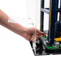 Pr&eacute;sentoir en acrylique pour LEGO&reg; 10303 Montagnes russes &agrave; looping (avec base noire)