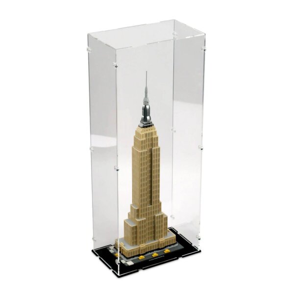 Pr&eacute;sentoir en acrylique pour LEGO&reg; 21046 Empire State Building (avec base noire)
