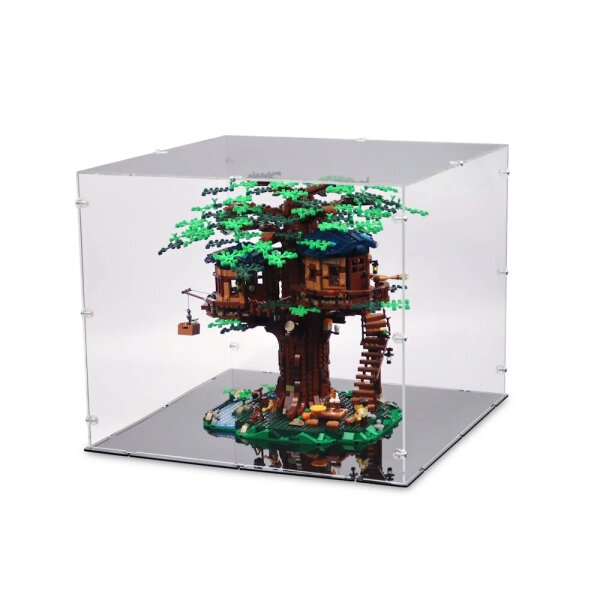Pr&eacute;sentoir en acrylique pour LEGO&reg; 21318 Cabane dans l&rsquo;arbre (avec base noire)
