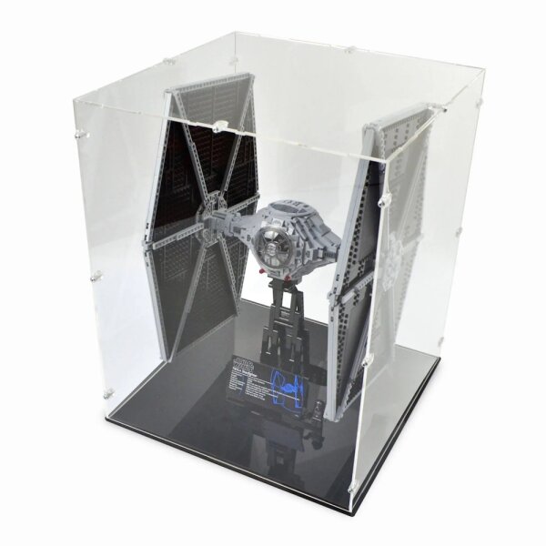 Display in acrilico per LEGO&reg; 75095 UCS TIE Fighter (con base nera)