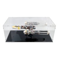 Display in acrilico per LEGO&reg; 75181 UCS Y-Wing (con base nera)