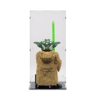 Display in acrilico per LEGO&reg; 75255 UCS Yoda (con base nera)