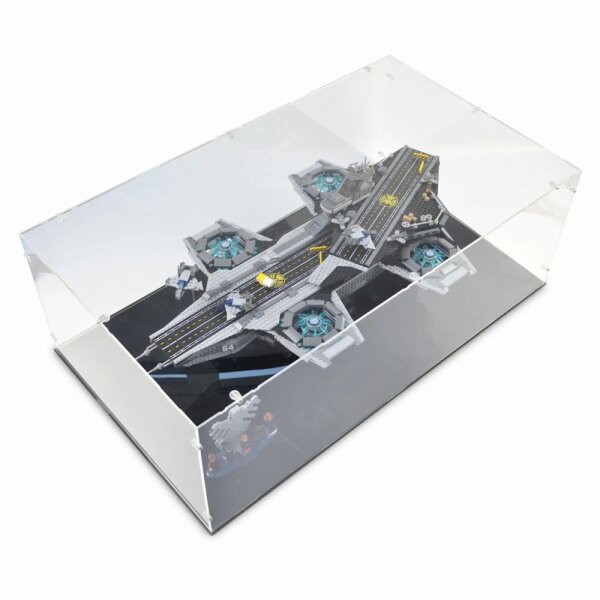 Display in acrilico per LEGO&reg; 76042 Helicarrier dello SHIELD (con base nera)