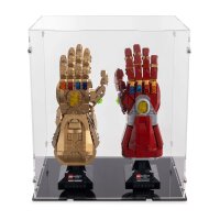 Pr&eacute;sentoir en acrylique pour LEGO&reg; 76191 & 76223 Gants Marvel (avec base noire)