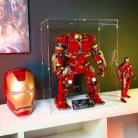 Acryl-Display f&uuml;r LEGO&reg; 76210 Hulkbuster (mit schwarzem Boden)