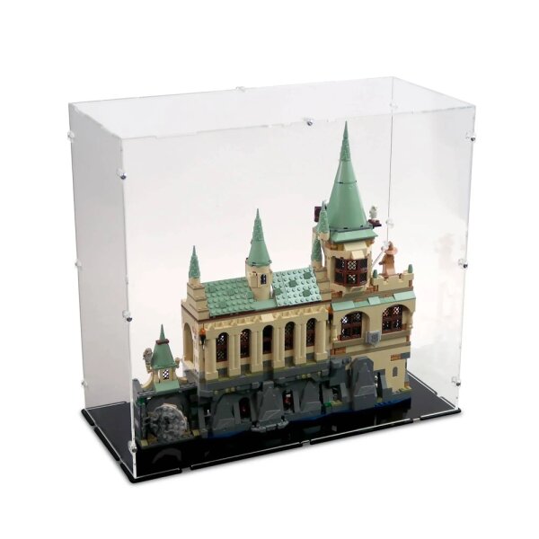 Display in acrilico per LEGO&reg; 76389 La Camera dei Segreti di Hogwarts (con base nera)